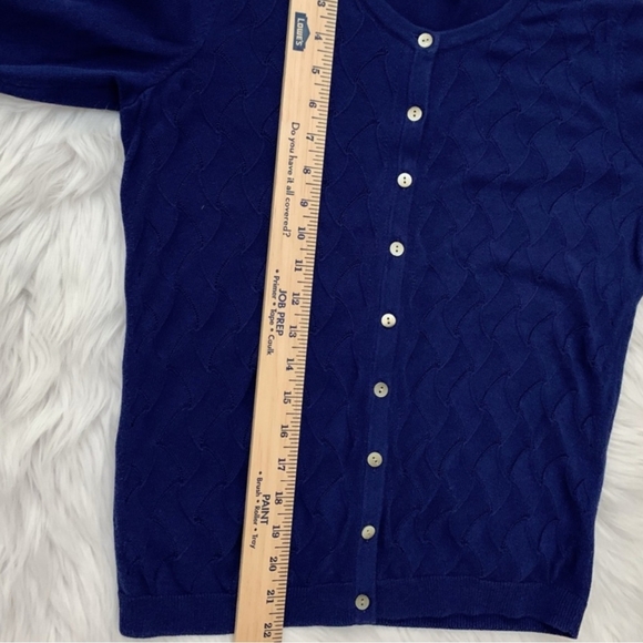 Talbots Colbalt Blue Cardigan Size Small - Picture 6 of 13